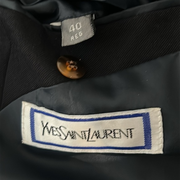 Yves Saint Laurent Navy Wool Vintage Blazer Made in Korea Men’s 40R - Picture 11 of 15